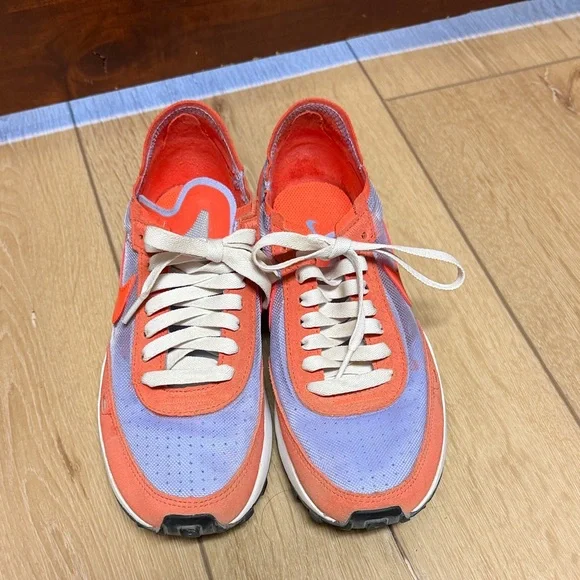 Nike Waffle One Bright Orange and Lavender Shoes - Picture 2 of 3